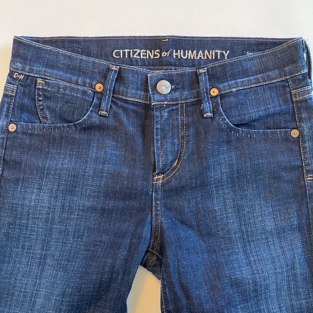 👖 Citizens of Humanity Crop Jeans Dark Wash Size 24 - Picture 5 of 13